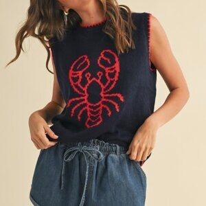 CLAWS OUT LOBSTER SWEATER VEST